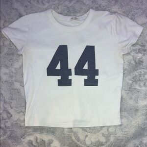 PacSun White Tee with Navy Graphic